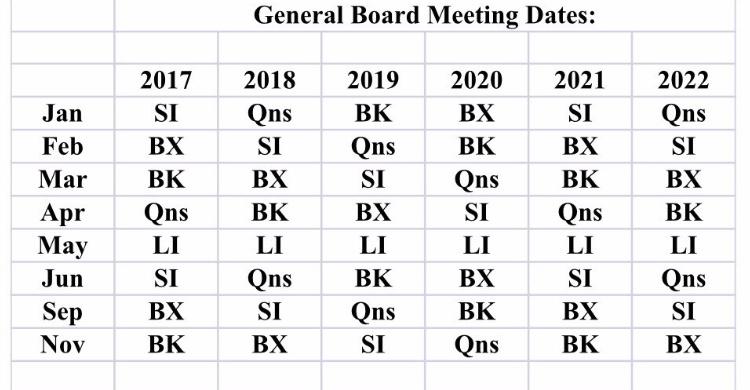 meeting dates 2020